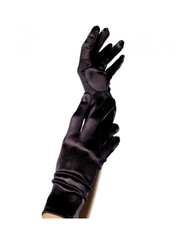 LEG AVENUE - GANTS SATIN NOIR