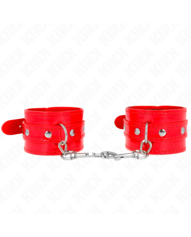 KINK - SHINY HAND CUFFS RED...